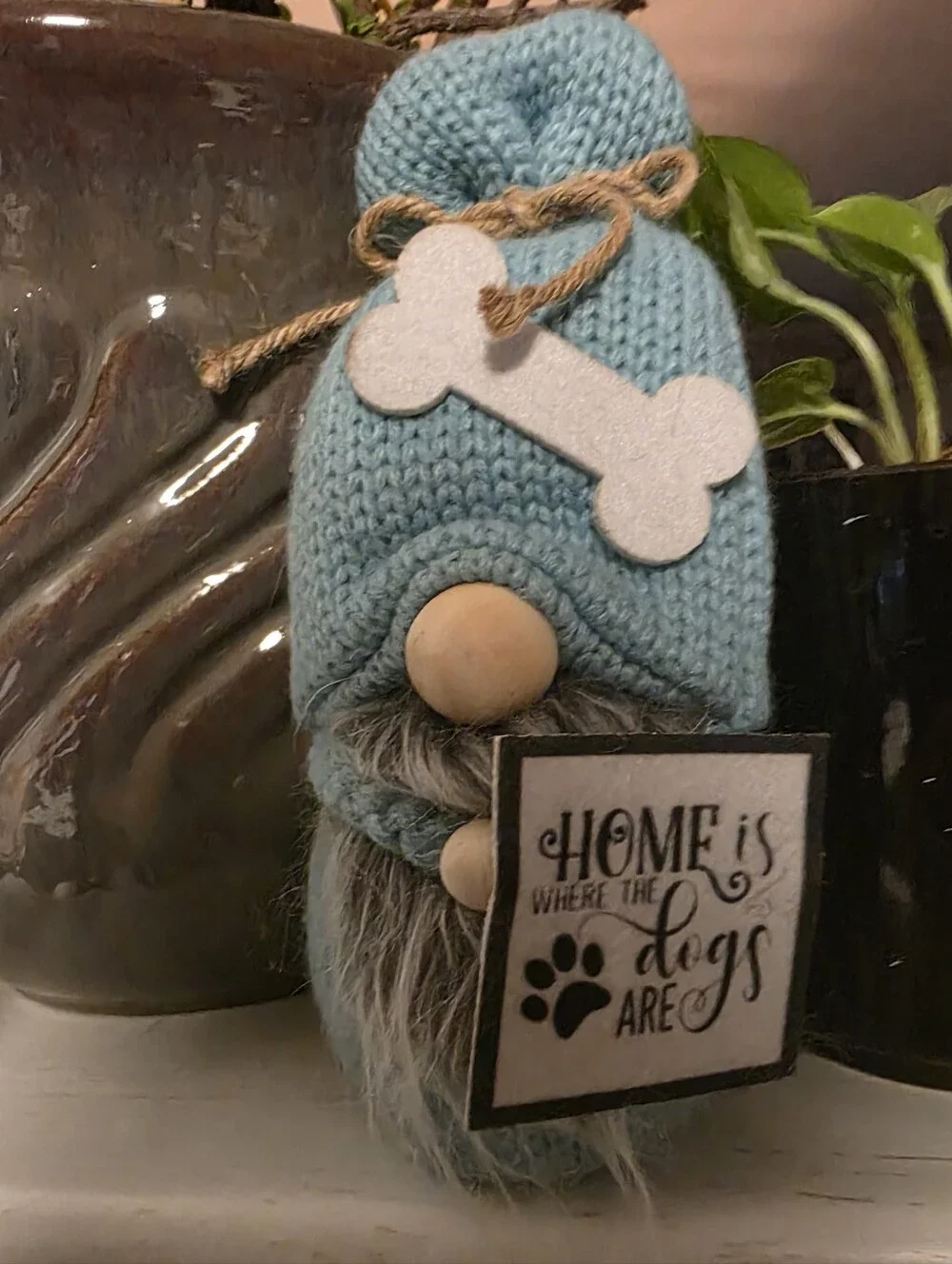 Blue Dog Gnome Plush Decor - Pet Lover Gift